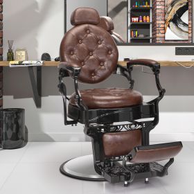 Vintage-style Barber Chair - Brown