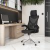 Techni Mobili Essential Ergonomic Office Chair with Headrest & Lumbar Support, Black