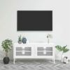 TV Stand White 41.3"x13.8"x19.7" Steel