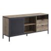 ACME Nantan TV Stand, Rustic Oak & Black Finish LV00405