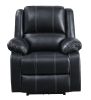 Zuriel Power Recliner; Black PU