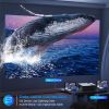 5G WiFi Bluetooth Native 1080P Projector[Projector Screen and Bag Included], 15000LM Full HD Movie Projector, 300" Display Support 4k Home Theater,Com