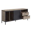 ACME Nantan TV Stand, Rustic Oak & Black Finish LV00405