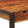 Desk 43.3"x21.7"x30.7" Solid Sheesham Wood and Steel