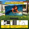 VEVOR Movie Screen with Stand 180inch Portable Projector Screen 16:9 4K HD Wide Angle Outdoor Projector Screen with Stand Easy Assembly with Storage B