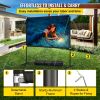 VEVOR Movie Screen with Stand 80inch Portable Projector Screen 16:9 4K HD Wide Angle Outdoor Projector Screen Stand Easy Assembly with Storage Bag for