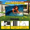 VEVOR Projector Screen with Stand 150inch Portable Movie Screen 16:9 4K HD Wide Angle Outdoor Projector Screen Stand Easy Assembly with Storage Bag fo