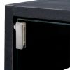 Black Glass Door Shoe Box Shoe Storage Cabinet With RGB Led Light