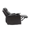 Power Motion Recliner with USB Charging Port and Hidden Arm Storage 2 Convenient Cup Holders Design and 360¬∞ Swivel Tray Table,Black(old sku: SG00063