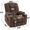 EMON'S Large Power Lift Recliner Chair with Massage and Heat for Elderly, Overstuffed Wide Recliners, Heavy Duty Motion Mechanism with USB and Type C