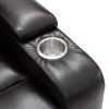 Power Motion Recliner with USB Charging Port and Hidden Arm Storage 2 Convenient Cup Holders Design and 360¬∞ Swivel Tray Table,Black(old sku: SG00063