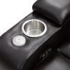 Power Motion Recliner with USB Charging Port and Hidden Arm Storage 2 Convenient Cup Holders Design and 360¬∞ Swivel Tray Table,Black(old sku: SG00063