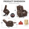 EMON'S Large Power Lift Recliner Chair with Massage and Heat for Elderly, Overstuffed Wide Recliners, Heavy Duty Motion Mechanism with USB and Type C