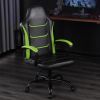 Video Gaming Computer Chair, Office Chair Desk Chair with Arms, Adjustable Height Swivel PU Leather Executive with Wheels for Adults Women Men, Green