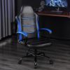 Video Gaming Computer Chair, Office Chair Desk Chair with Arms, Adjustable Height Swivel PU Leather Executive with Wheels for Adults Women Men, Blue