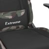 Gaming Chair with Footrest Black and Camouflage Fabric