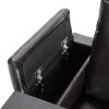 Power Motion Recliner with USB Charging Port and Hidden Arm Storage 2 Convenient Cup Holders Design and 360¬∞ Swivel Tray Table,Black(old sku: SG00063