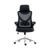 Techni Mobili Essential Ergonomic Office Chair with Headrest & Lumbar Support, Black