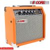 5 Core Guitar Amplifier Mini Bass Electric Guitar Amp 20W Portable Acoustic Guitar Amp w Aux Input Volume Bass Treble Control Orange GA 20 ORG