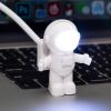 Portable USB Powered Night Light White Astronaut Shape Reading Desk Lamp DC 5V LED Light For Computer Laptop PC Lighting Space