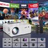 Native 1080P 5G WiFi Bluetooth Projector,18000LM 450 ANSI Outdoor Movie Projector 4K Support and Max 450" Display, LED Home Theater Video Projector Co