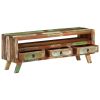 TV Stand Multicolor 43.3"x11.8"x15.7" Solid Wood Reclaimed