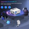 Native 1080P 5G WiFi Bluetooth Projector,18000LM 450 ANSI Outdoor Movie Projector 4K Support and Max 450" Display, LED Home Theater Video Projector Co