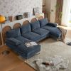 U-Shaped 4-Seat Indoor Modular Sofa Grey-Blue Color --Same type:32819307