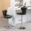 Swivel PU Barstools Adjusatble Seat Height from 25-33 Inch, Modern Upholstered Chrome base Bar Stools with Backs Comfortable Tufted for Home Pub and K