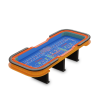 INO Design 136" 12 Feet Deluxe Craps Dice BLUE Felt Luxury Casino Game Poker Table With Diamond Pyramid Bumper Rubber