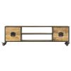 TV Stand 51.2"x11.8"x15.4" Solid Wood Mango