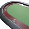 96" Light Series Folding Wooden Racetrack Green Felt Foldable Poker Table