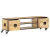 TV Stand 51.2"x11.8"x15.4" Solid Wood Mango