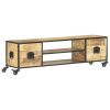 TV Stand 51.2"x11.8"x15.4" Solid Wood Mango