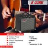 5 Core Guitar Amplifier Mini Bass Electric Guitar Amp 20W Portable Acoustic Guitar Amp w Aux Input Volume Bass Treble Control Black - GA 20 BLK