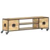 TV Stand 51.2"x11.8"x15.4" Solid Wood Mango