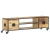 TV Stand 51.2"x11.8"x15.4" Solid Wood Mango