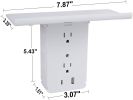 Socket Shelf Outlet 2 Pack Surge Protector Extender Wall plug with USB A+C Ports(3.4A Total), 8 AC Outlets