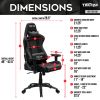 Techni Sport TS-5100 Ergonomic High Back Racer Style PC Gaming Chair, Black