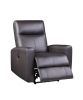 Blane Recliner (Power Motion); Brown Top Grain Leather Match