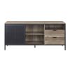 ACME Nantan TV Stand, Rustic Oak & Black Finish LV00405