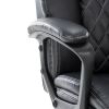 Computer Chair-Office Chair-Executive Office Chair with Fixed Armrests-Ergonomic Office Desk Chair High Back-Computer Chair with Wheels-Leather Office