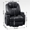 Up to 350lbs Okin Motor Power Lift Recliner Chair for Elderly, Heavy Duty Motion Mechanism with 8-Point Vibration Massage and Lumbar Heating, Two Cup