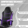 Video Gaming Computer Chair, Office Chair Desk Chair with Arms, Adjustable Height Swivel PU Leather Executive with Wheels for Adults Women Men, Purple