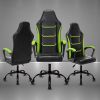 Video Gaming Computer Chair, Office Chair Desk Chair with Arms, Adjustable Height Swivel PU Leather Executive with Wheels for Adults Women Men, Green