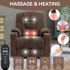 EMON'S Large Power Lift Recliner Chair with Massage and Heat for Elderly, Overstuffed Wide Recliners, Heavy Duty Motion Mechanism with USB and Type C