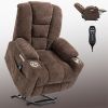 EMON'S Large Power Lift Recliner Chair with Massage and Heat for Elderly, Overstuffed Wide Recliners, Heavy Duty Motion Mechanism with USB and Type C