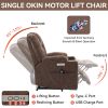 EMON'S Large Power Lift Recliner Chair with Massage and Heat for Elderly, Overstuffed Wide Recliners, Heavy Duty Motion Mechanism with USB and Type C