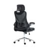 Techni Mobili Essential Ergonomic Office Chair with Headrest & Lumbar Support, Black