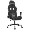 Gaming Chair with Footrest Black and Camouflage Fabric